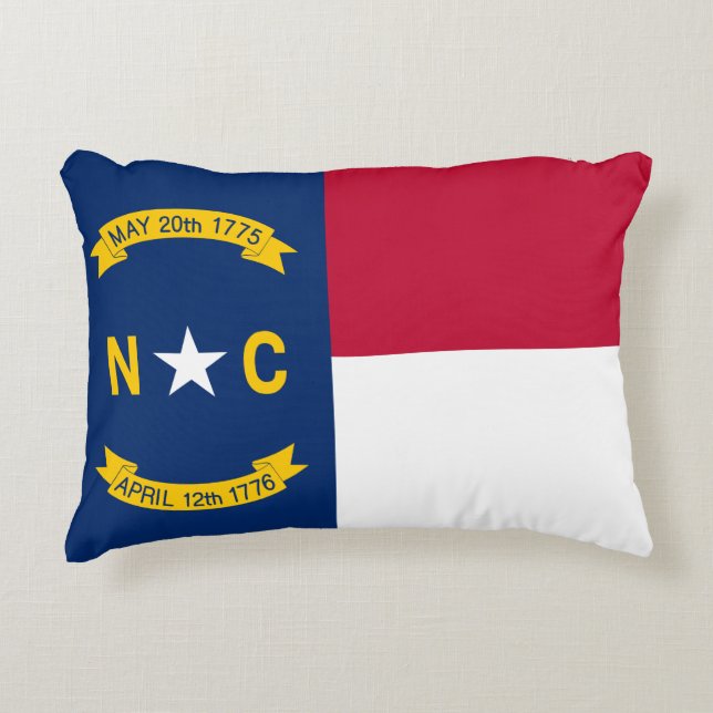 Almofada Decorativa Bandeira do estado de North Carolina (Frente)