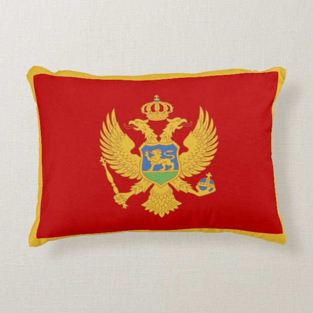 Almofada Decorativa Bandeira do Montenegro (Frente)