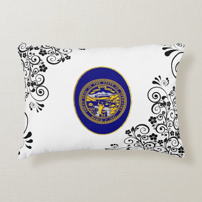 Almofada Decorativa Bandeira do Nebraska (Frente)