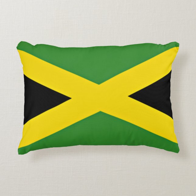 Almofada Decorativa Bandeira jamaicana (Frente)