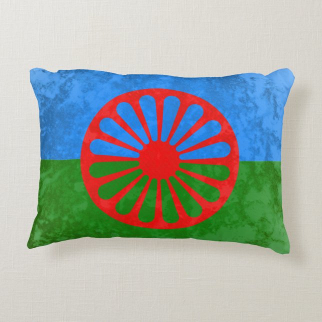 Almofada Decorativa bandeira romani (Verso)