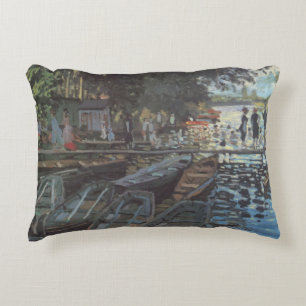 Almofada Decorativa Banhistas em La Grenouillère de Claude Monet
