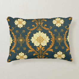 Almofada Decorativa "Barockes Ornament-Muster in Gold und Schwarz" Dec