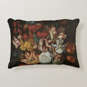 Almofada Decorativa Barroco Antigo, Flores de Natureza-Morta Floral em