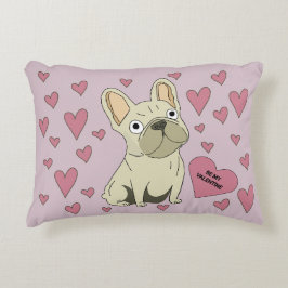 Almofada Decorativa Be my Valentine, French Bulldog
