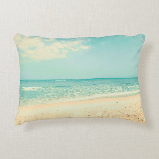 Almofada Decorativa BeachBeach do Pastel Retro,abstrato,hipster,backgr (Frente)