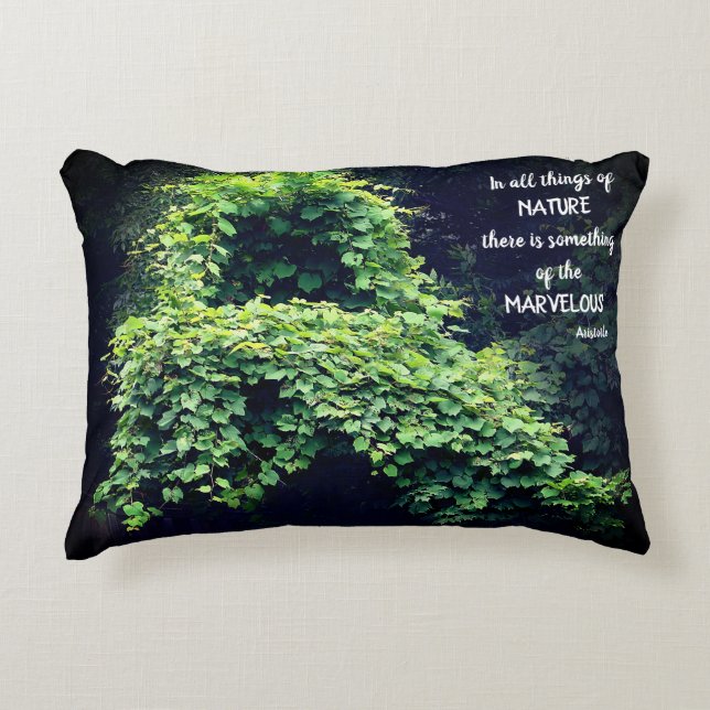Almofada Decorativa Beauty In Nature Vines Inspirational Quote  (Frente)