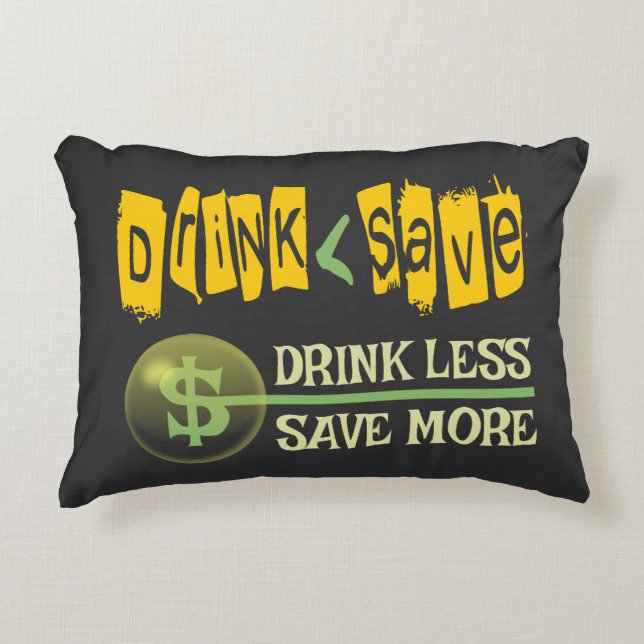 Almofada Decorativa Beba menos, economize mais (Frente)