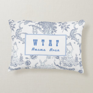 Almofada Decorativa Bebê Blue Toile Coelho