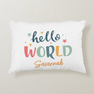 Almofada Decorativa Bebê de chuveiro de bebê de nome personalizado neu