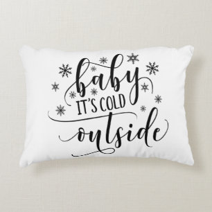 Almofada Decorativa Bebê É Frio Fora Do Natal Feriado