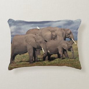 Almofada Decorativa Bebê Elefante Africano com família