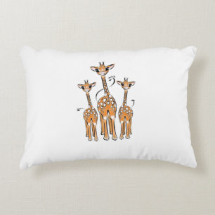 Almofada Decorativa Bebê girafas bonitinho, animais safari