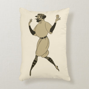 Almofada Decorativa Beisebol Esportivo Vintage, Jogador de Beisebol Vi