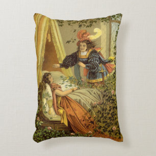 Almofada Decorativa Bela Adormecida Vintage, Contos de Fadas Vitoriano