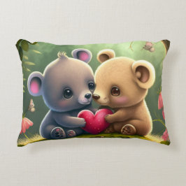 Almofada Decorativa Bela caricatura de ursos