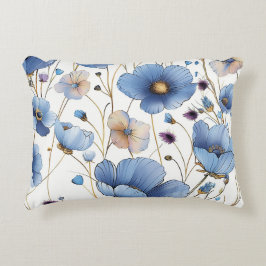 Almofada Decorativa Bela flor azul-clara