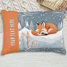 Almofada Decorativa Bela Vida Selvagem Raposa de Inverno na Neve Adorm