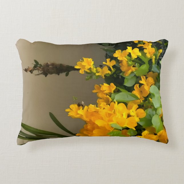 Almofada Decorativa Beleza Flor de Ouro (Frente)