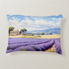 Almofada Decorativa Belo campo de lavanda na Provença