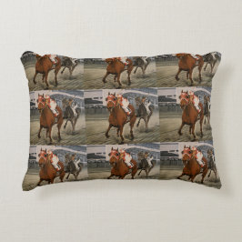 Almofada Decorativa Belos Cavalos Deletam Proprietários de Corrida Clá