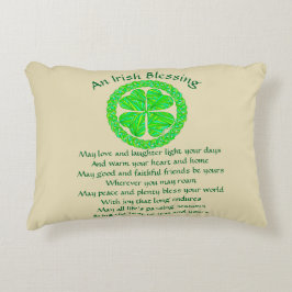 Almofada Decorativa Bênção Irlandesa Céltica Shamrock