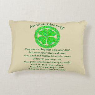 Almofada Decorativa Bênção Irlandesa Céltica Shamrock