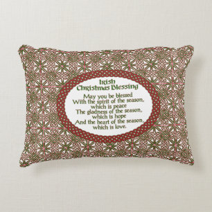 Almofada Decorativa Bênção irlandesa do Natal, feriado celta verde