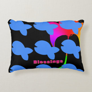 Almofada Decorativa Bênçãos de Peixe Azul