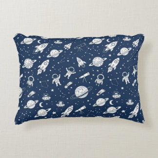 Almofada Decorativa Bermo de Astronauta e Planetas do Espaço Sideral p