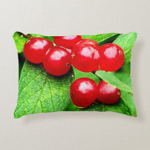 Almofada Decorativa Berries vermelhos com gotas de chuva fecham