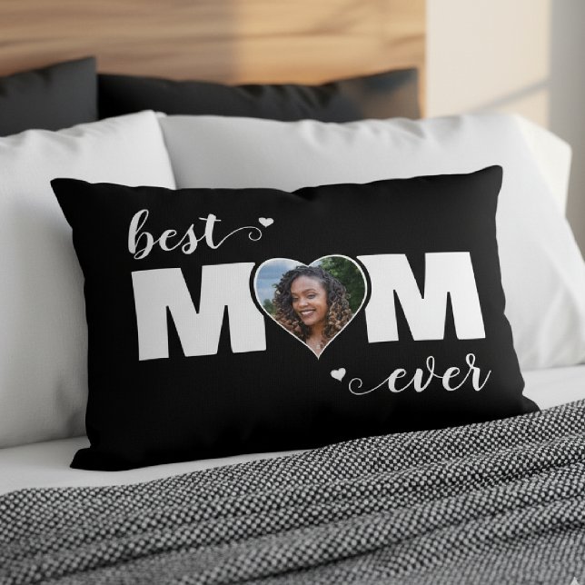Almofada Decorativa Best Mom Ever Heart Photo Mother's Day (Best Mom Ever Heart Photo Mother's Day Accent Pillow
)