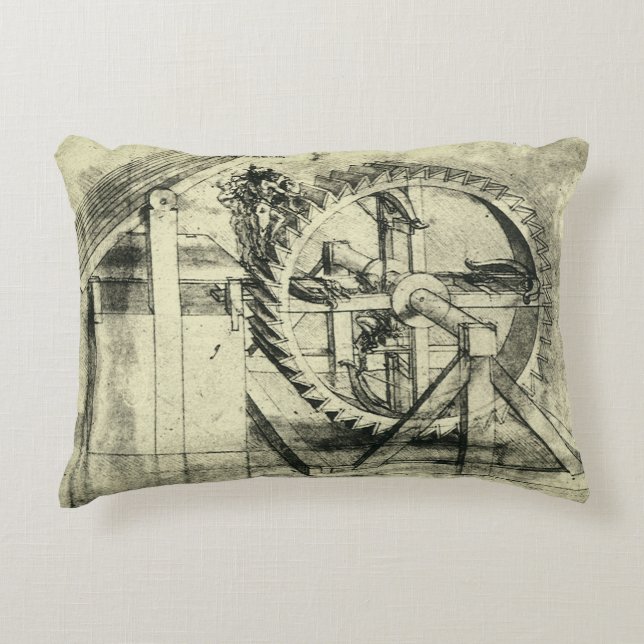 Almofada Decorativa Besta de Armas de Leonardo da Vinci Impulsionada p (Frente)