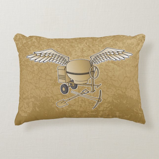 Almofada Decorativa Betoneira bege (Frente)