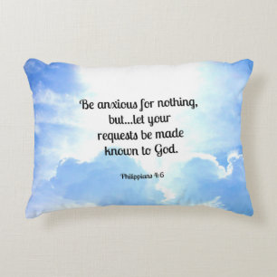 Almofada Decorativa Bíblia Verse, Philippians 4:6