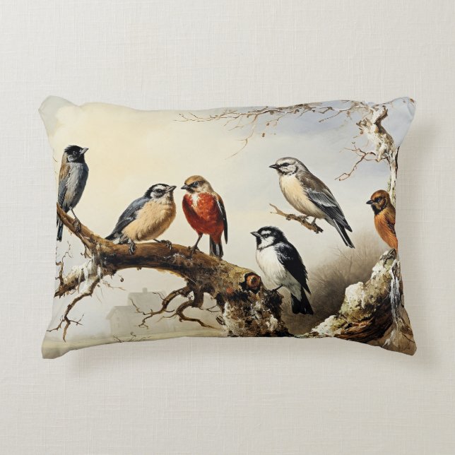 Almofada Decorativa Birds in Winter (Frente)