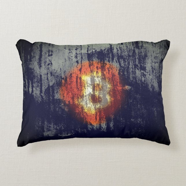 Almofada Decorativa Bitcoin Resilient Art (Frente)