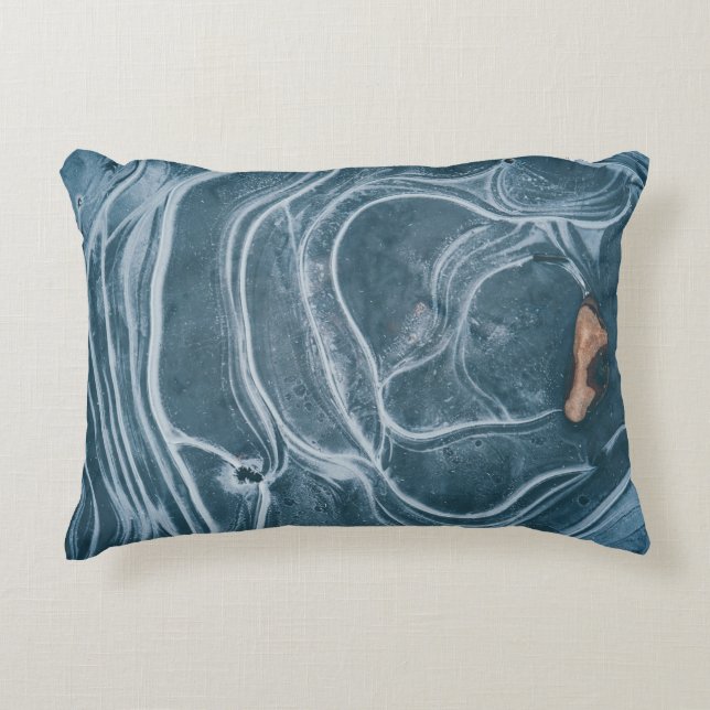 Almofada Decorativa Black and gray abstract painting (Frente)