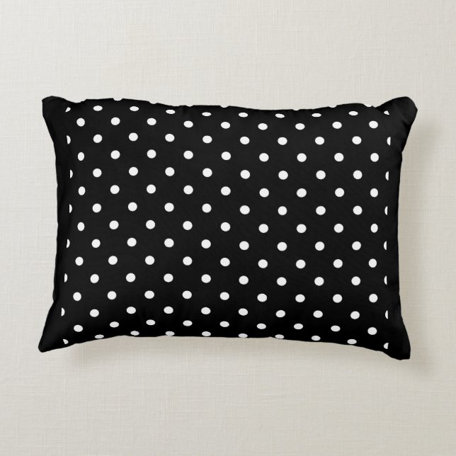 Almofada Decorativa Black and white polka dot Dog pic (Verso)