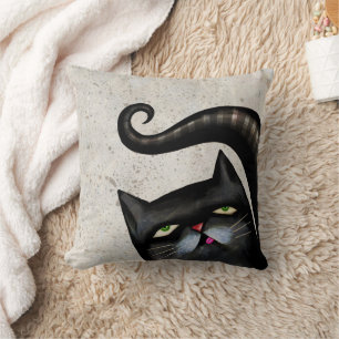 ALMOFADA DECORATIVA BLACK CAT ART COOL