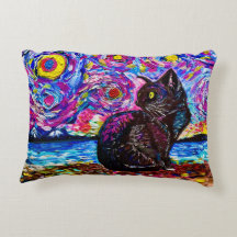 Black Cat Starry Night