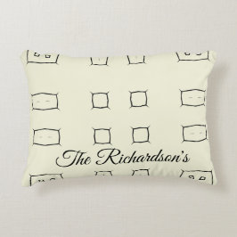 Almofada Decorativa Black Cream Personalized Geometric Minimal Bedding