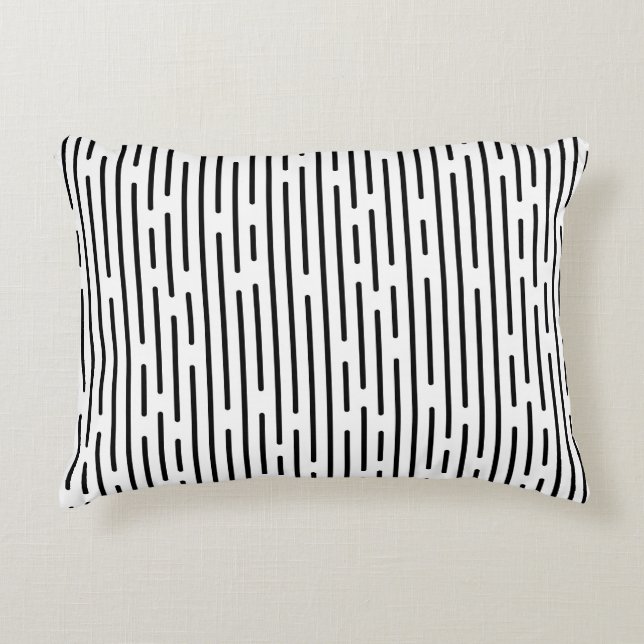 Almofada Decorativa Black Line Geometric Pattern (Frente)