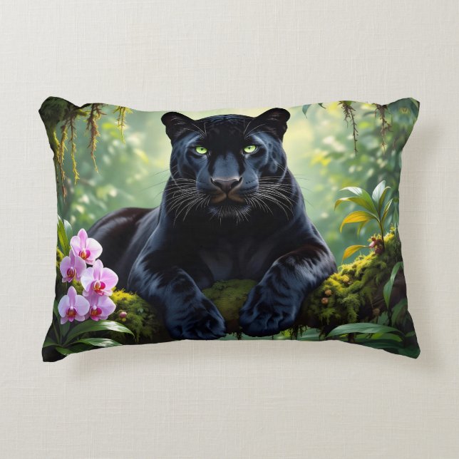 Almofada Decorativa Black Panther in the Jungle (Frente)