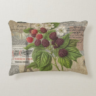 Almofada Decorativa Blackberry Floral Garden Fllower Butfly Art