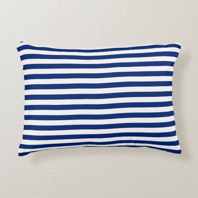Almofada Decorativa Blue and White Stripes (Frente)