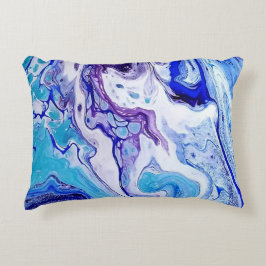 Almofada Decorativa Blue and White Swirls Cushion – Unique Design