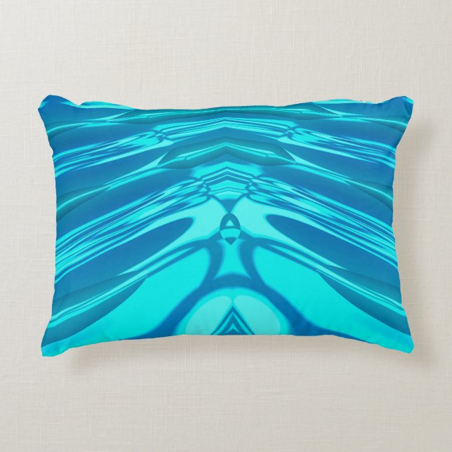 Almofada Decorativa ~ BLUE BLUE ~ Design Fractal ~ (Frente)