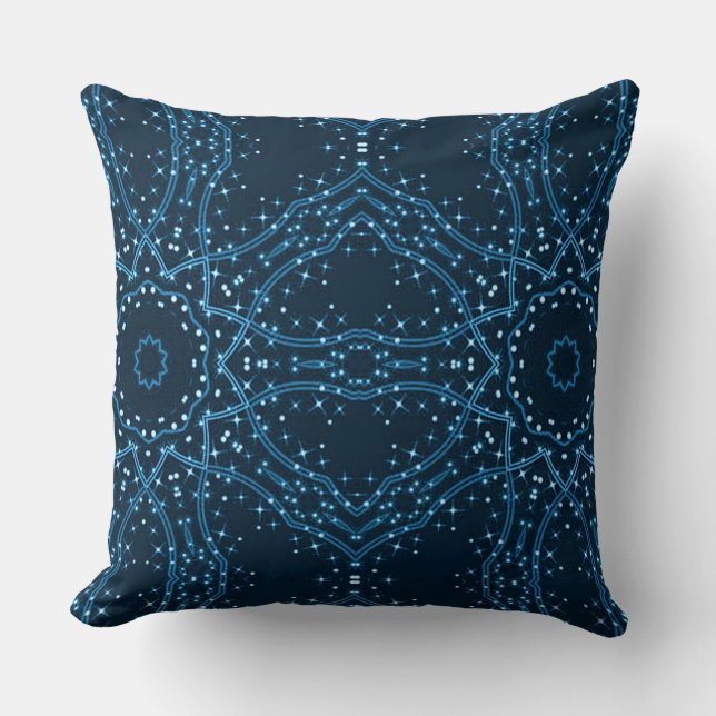 Almofada Decorativa Blue Galaxy Stars 2 (Frente)