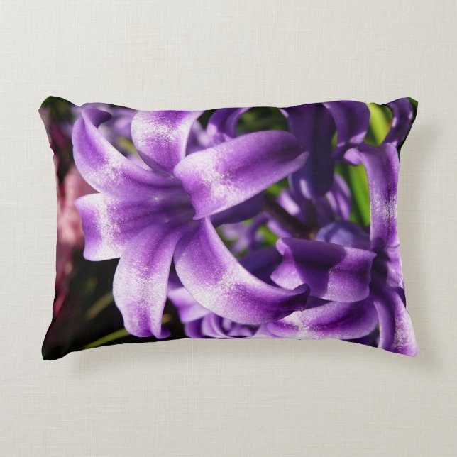 Almofada Decorativa Blue Hyacinth I Primavera Floral (Frente)